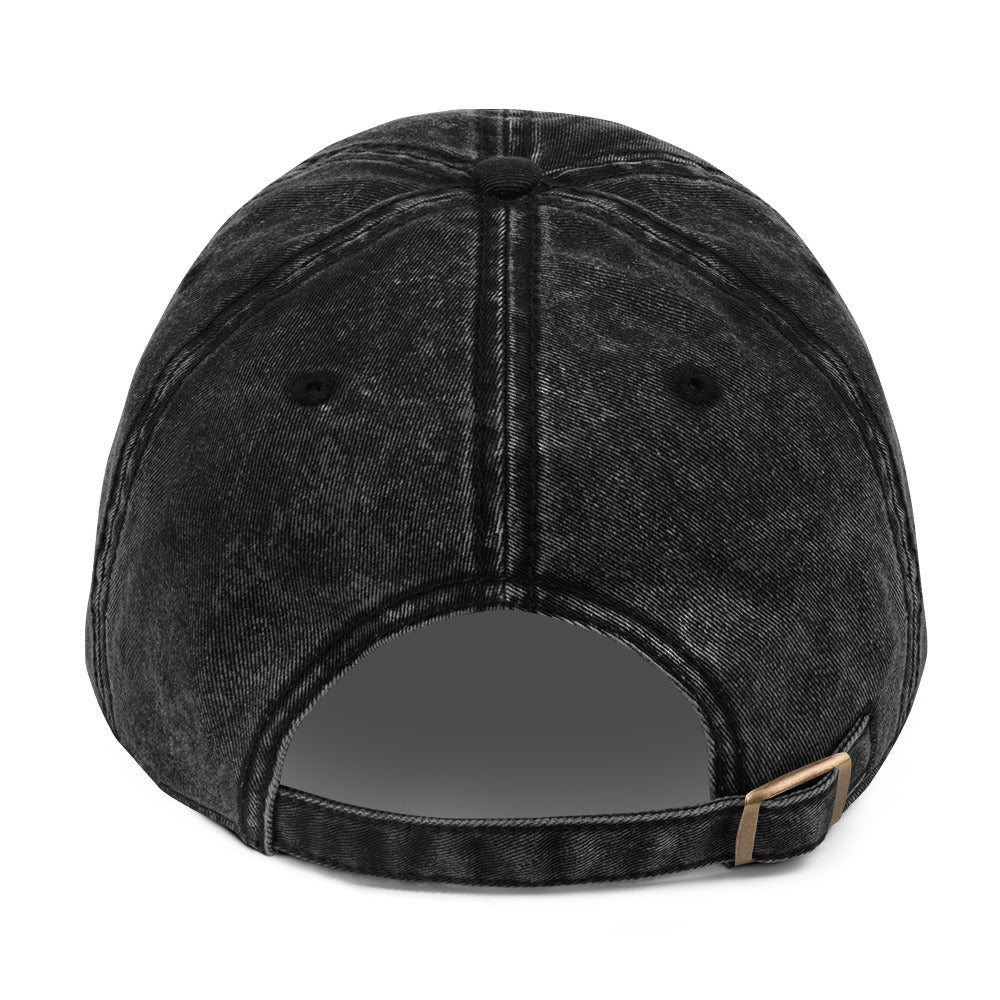 Black back I Love My Melanin vintage cotton twill cap with  adjustable strap